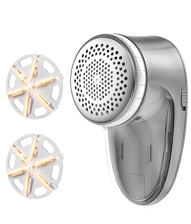 Ruidla Fabric Shaver Lint Remover  Sweater Shaver with Replaceable Stainless Steel 6-Leaf Blades  Fabric Defuzzer for Clothes Fuzz  Lint Balls - Battery Operated - Image 1
